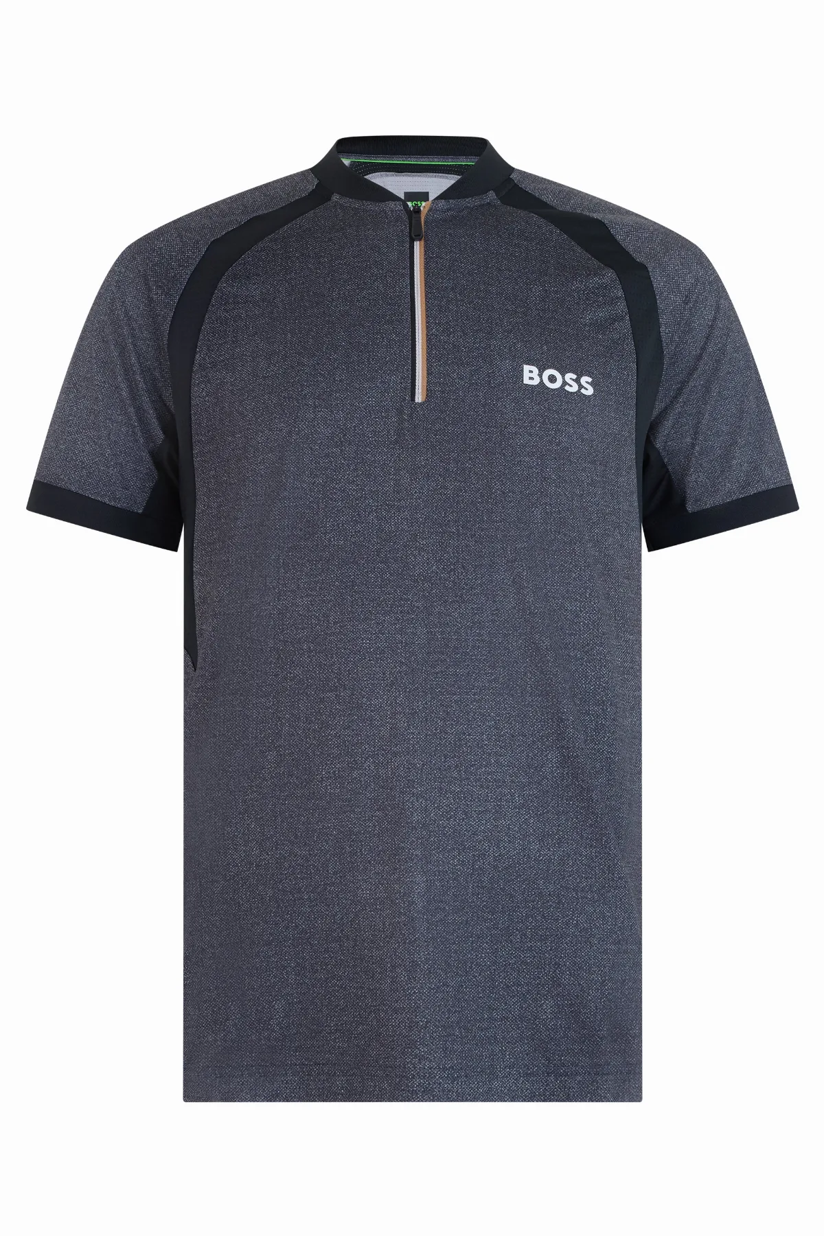 Breathable Technical Quarter-Zip Polo by Hugo Boss