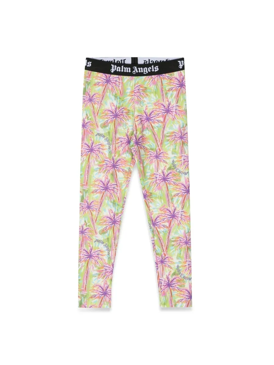 High-Stretch Polyester Leggings by Palm Angels