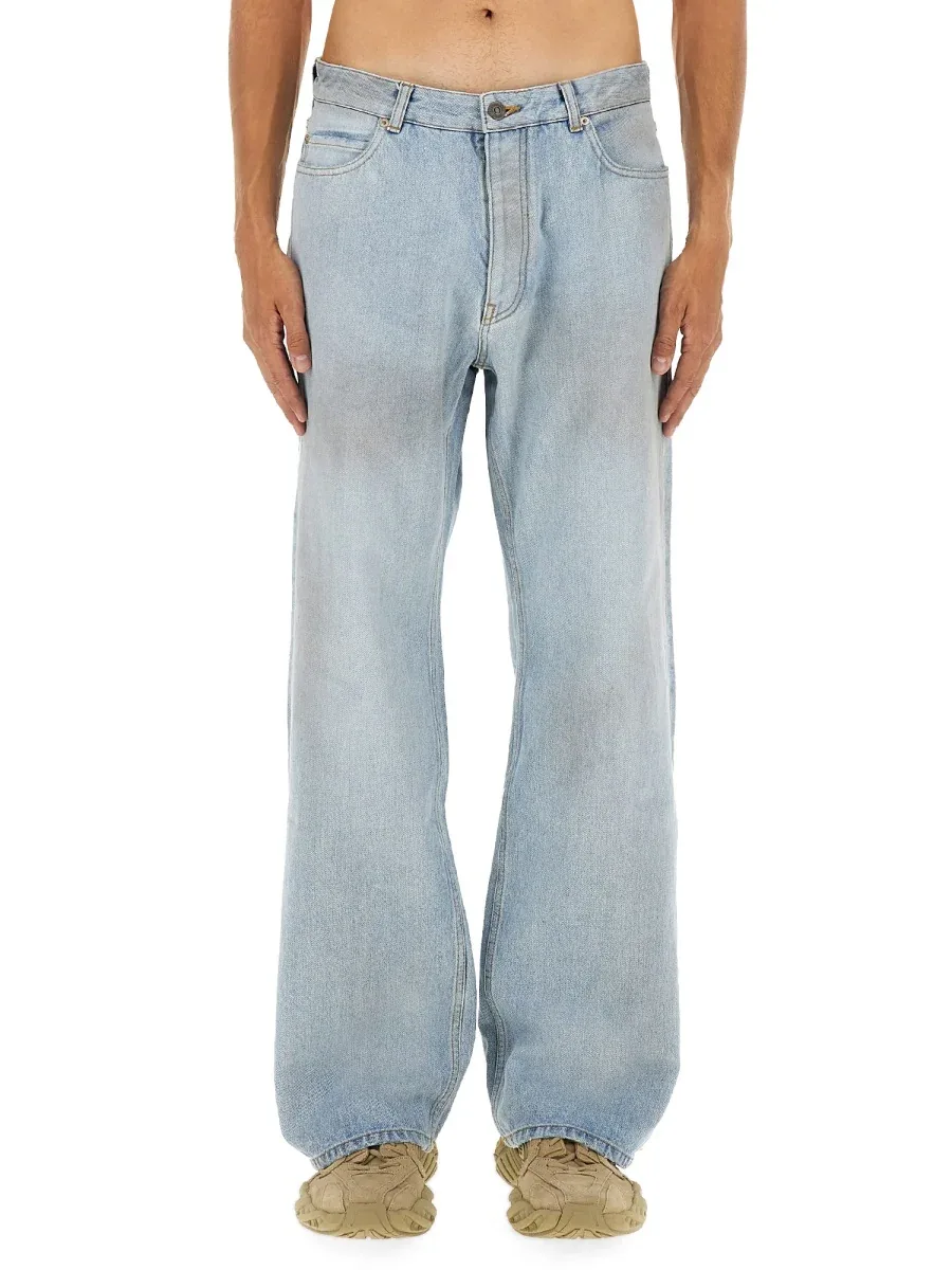 Deconstructed Cotton Jeans by Balenciaga