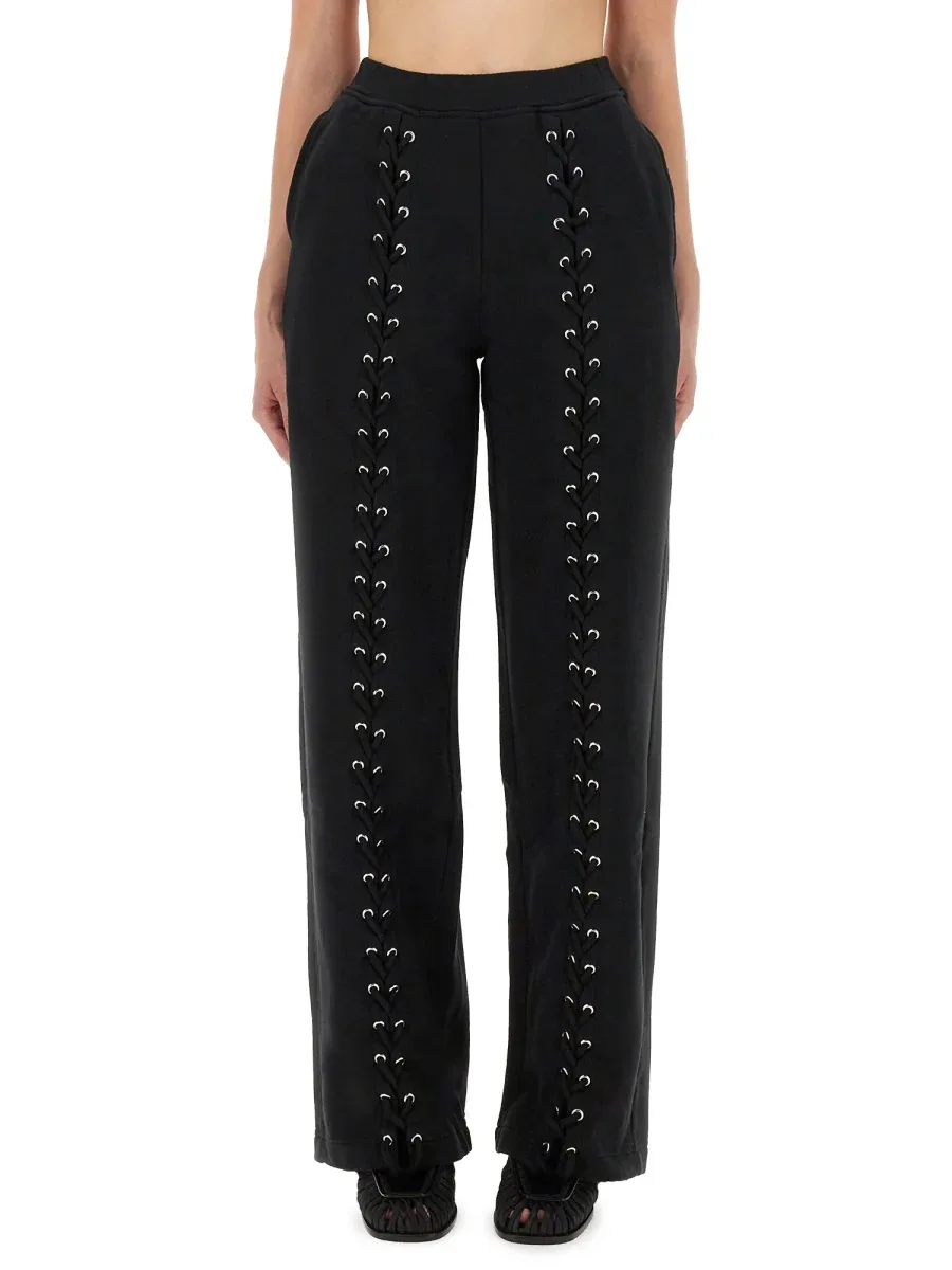 Lace-Up Organic Cotton Trousers by Rotate Birger Christensen