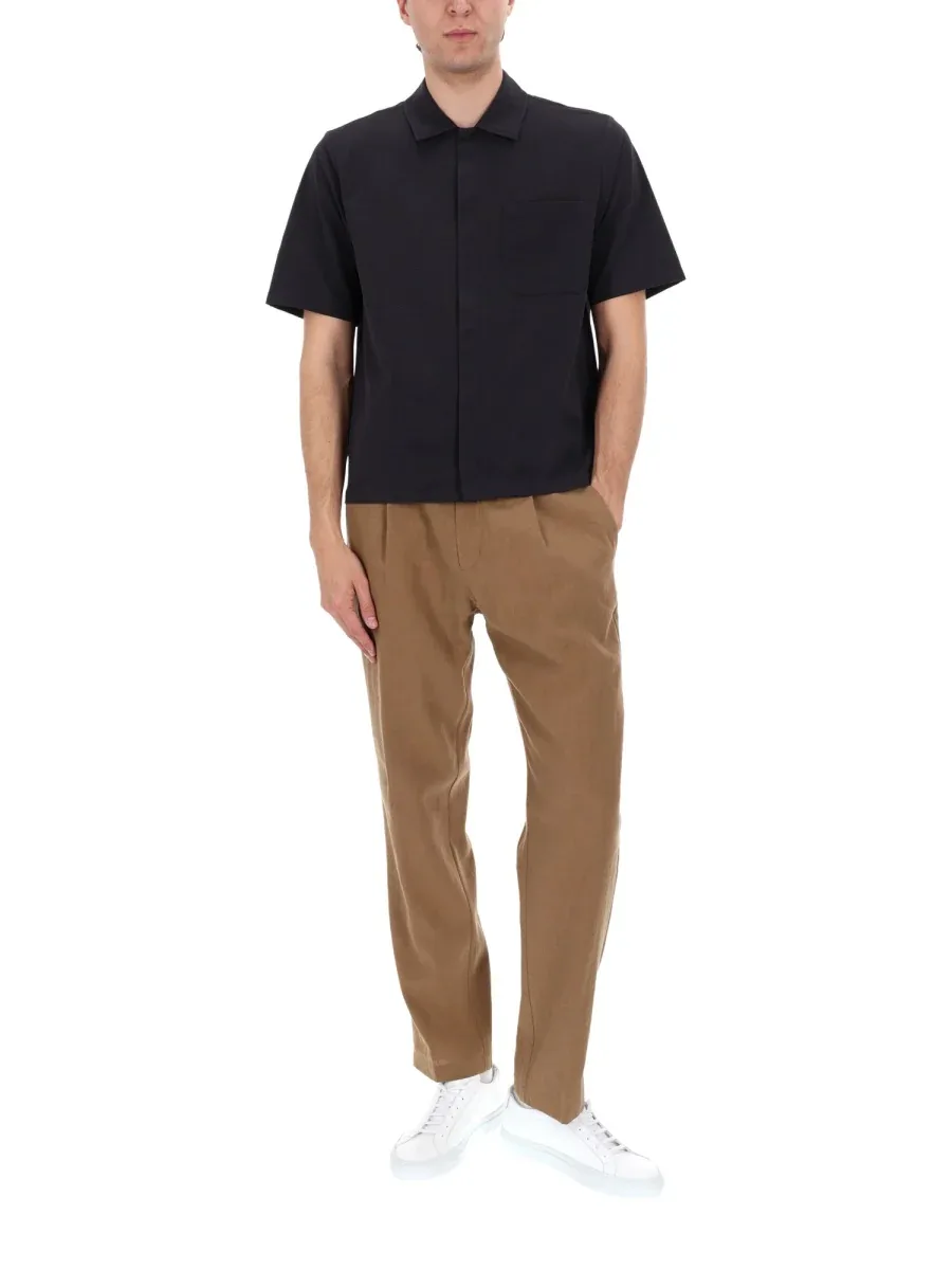 Tailored Linen-Cotton Trousers by Herno