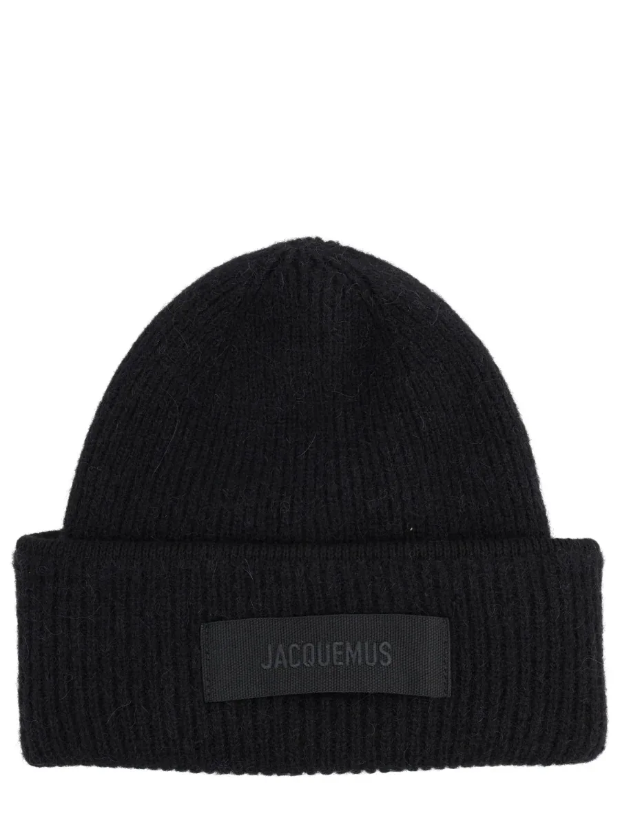 Alpaca Wool Grosgrain Flat Cap by Jacquemus