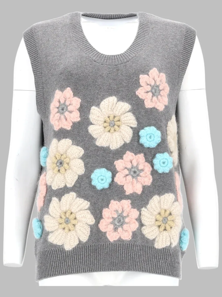 Floral Appliqué Gilet by Ganni