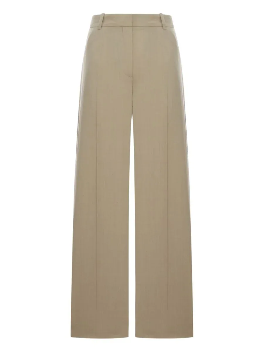 Wool-Blend Tailored Trousers