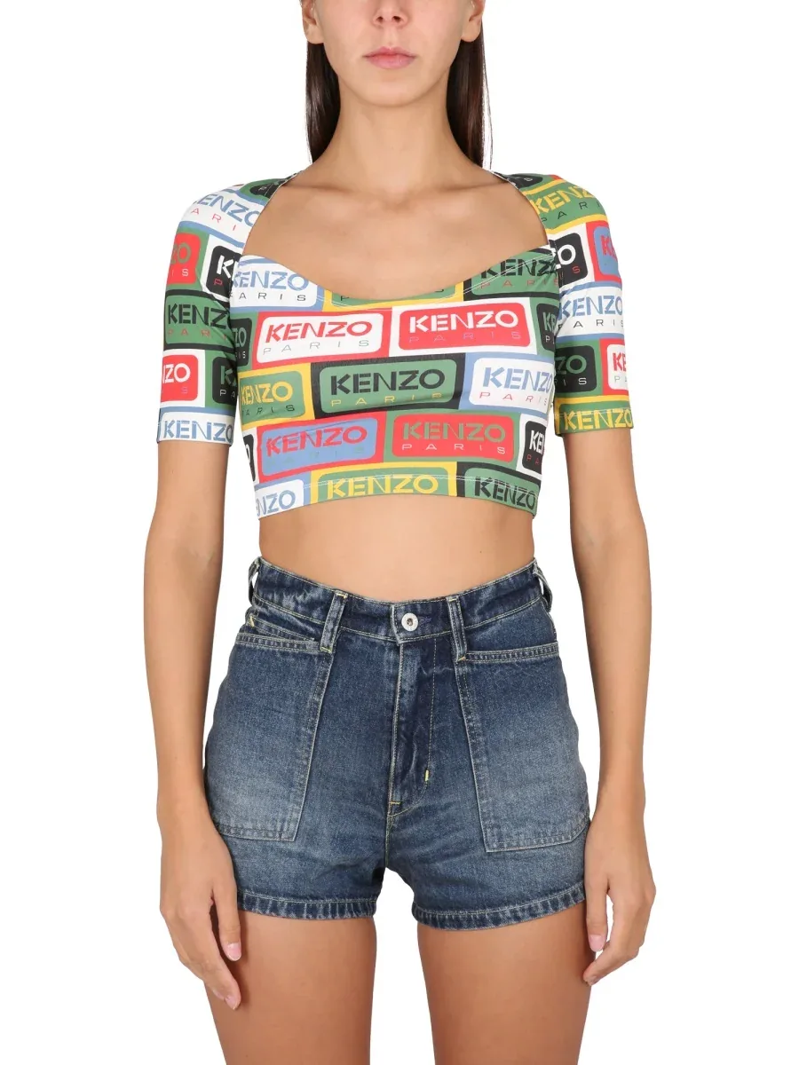 Logo-Embroidered Top by Kenzo