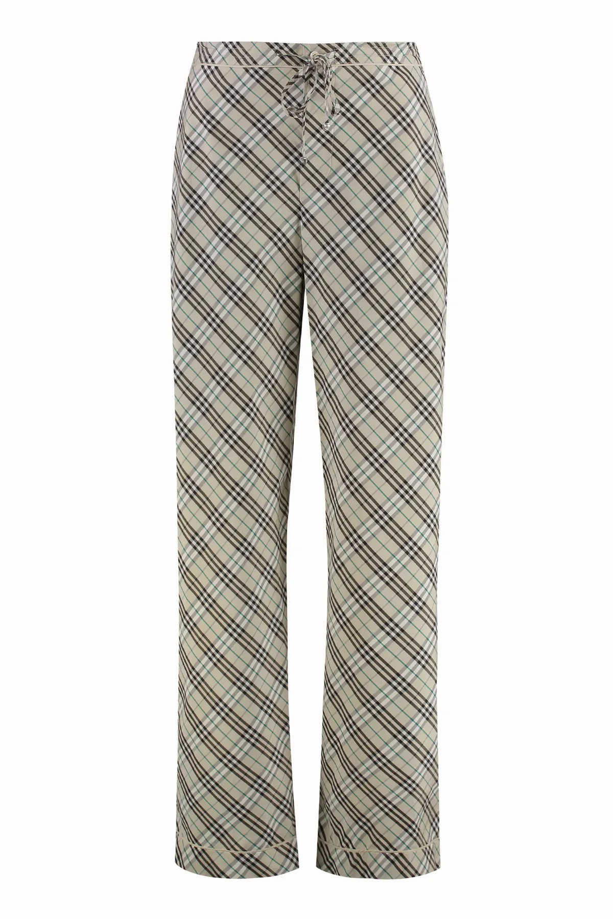 Cotton Check Trousers by Burberry