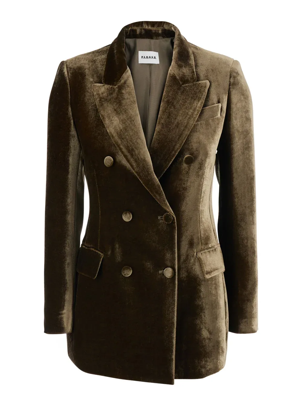 Double-Breasted Velvet Blazer by P.A.R.O.S.H.
