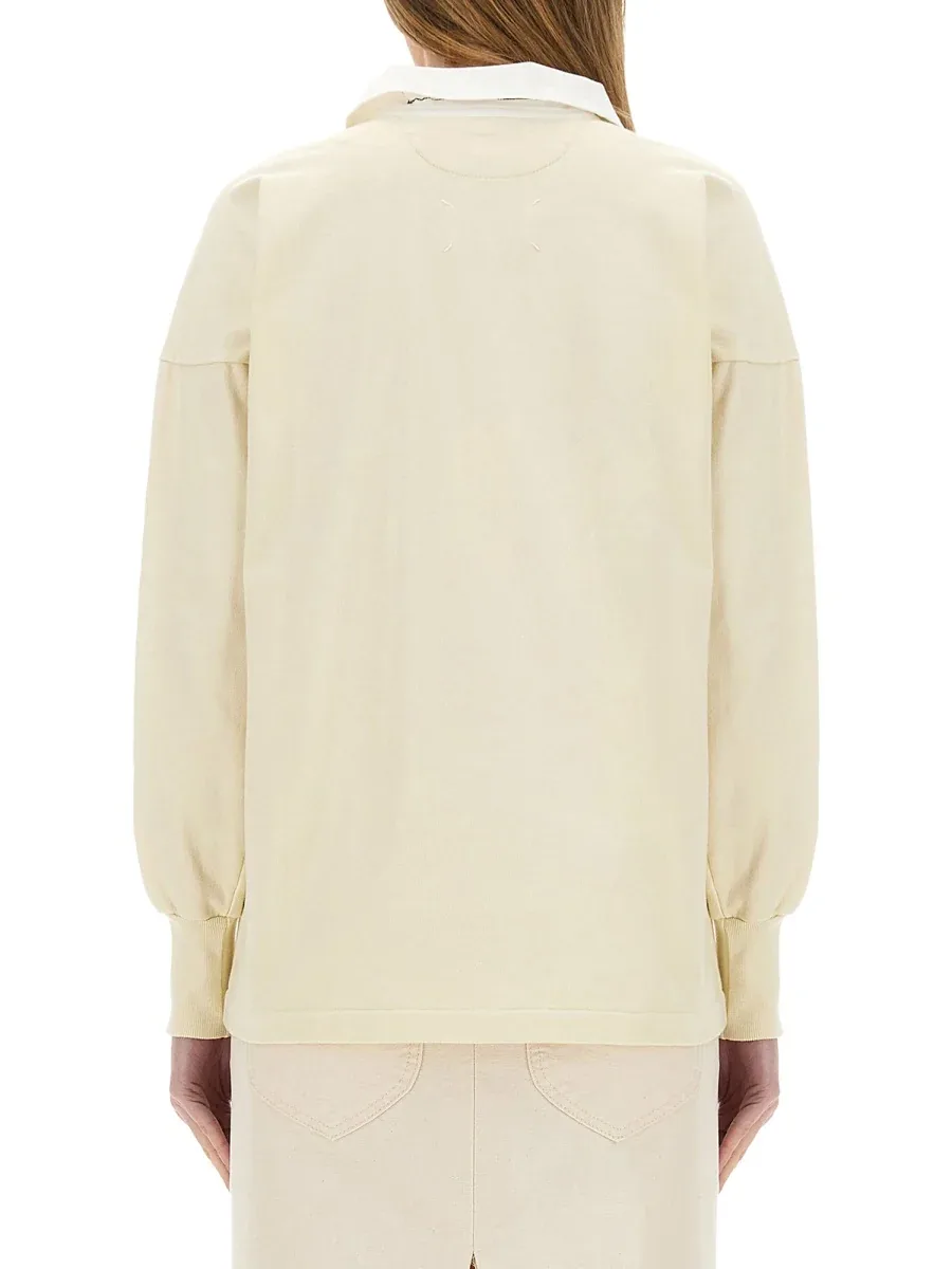 Printed Cotton Polo Shirt by Maison Margiela
