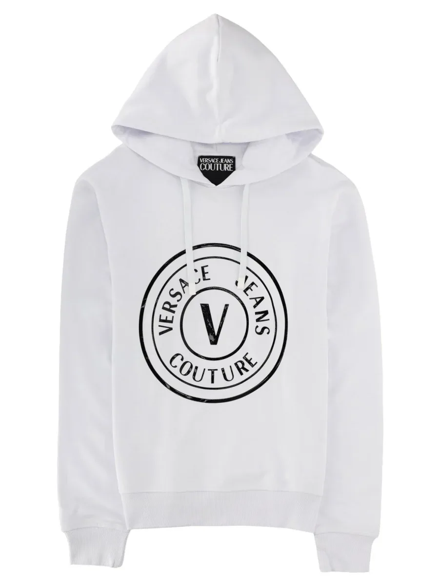 Hooded Cotton Sweatshirt by Versace Jeans Couture