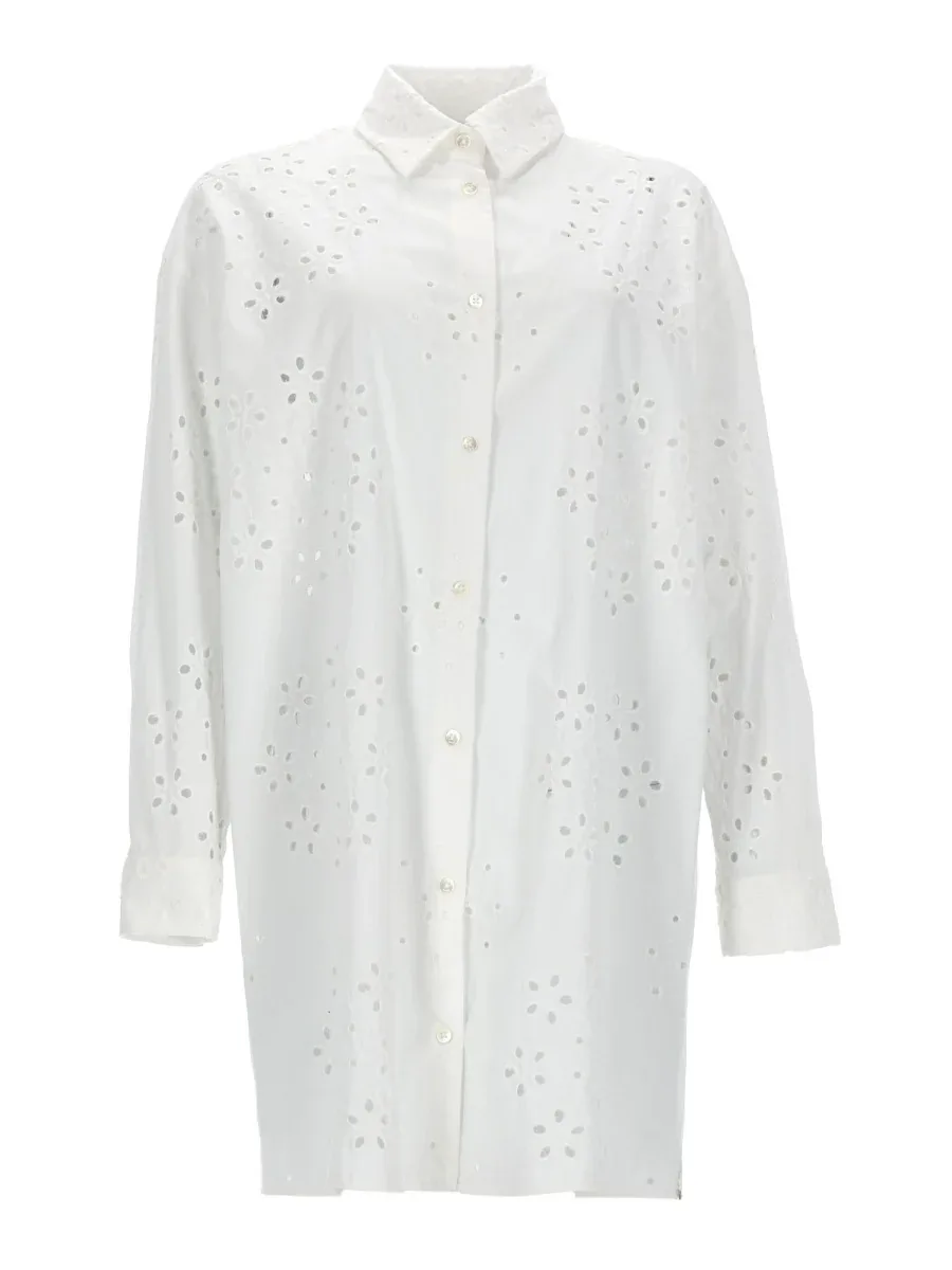 Perforated Cotton Blend Shirt by Herno