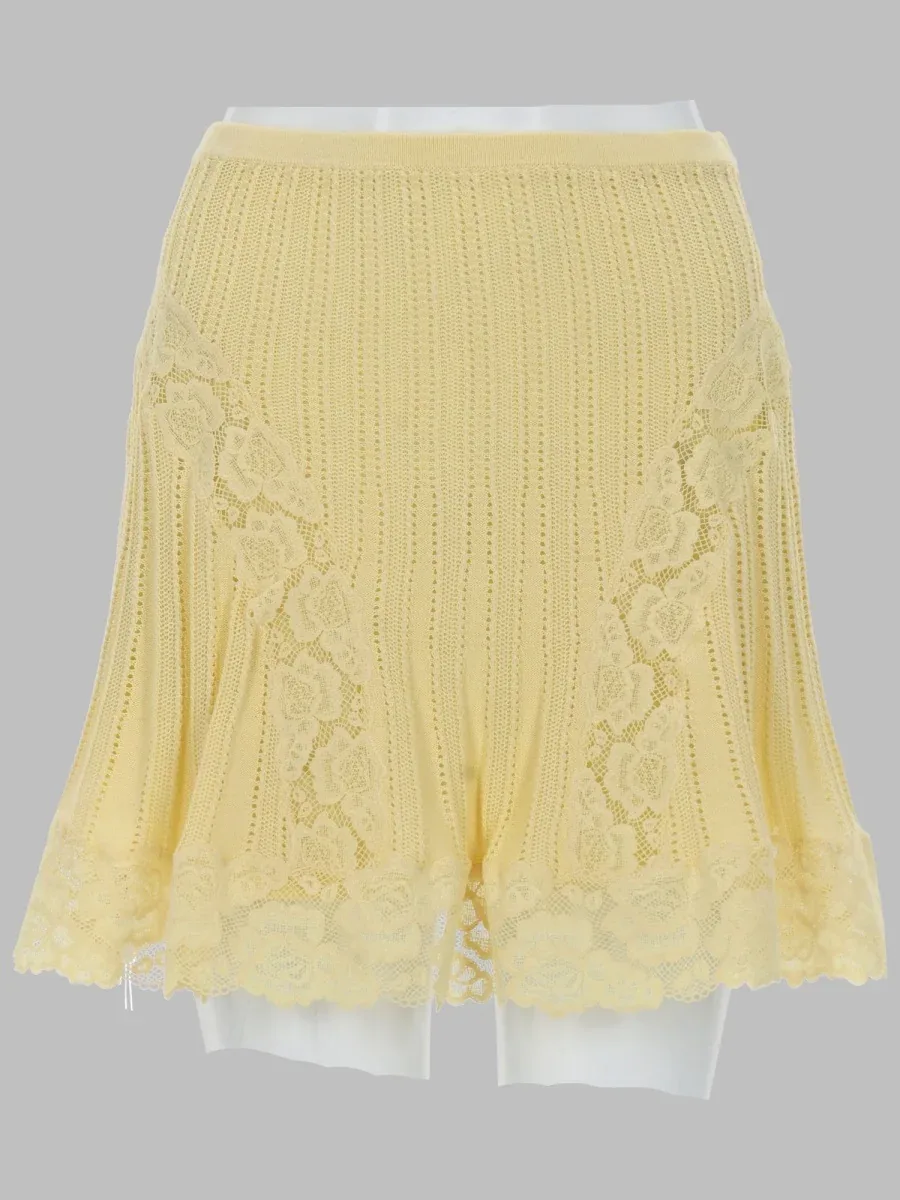 Openwork Knit Mini Skirt by Self-Portrait