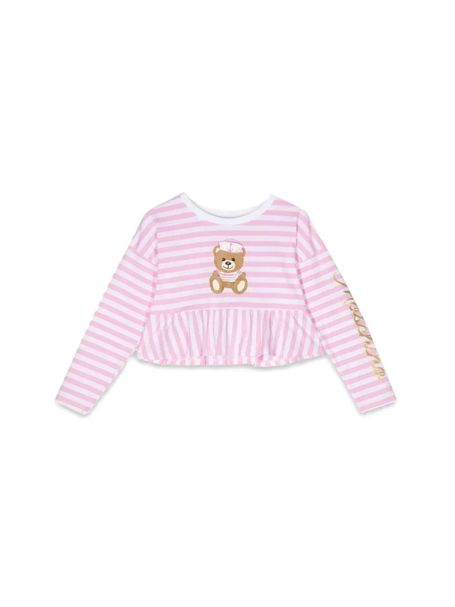 Striped Cotton T-Shirt by Moschino