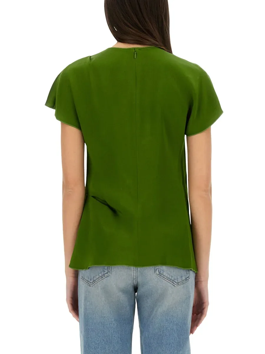 Folded Acetate-Viscose Blouse by Victoria Beckham