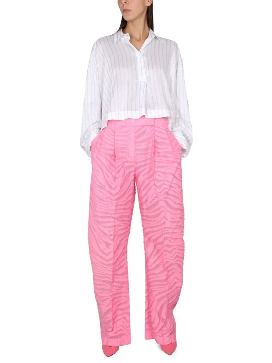 High-Waist Cotton Trousers by The Attico