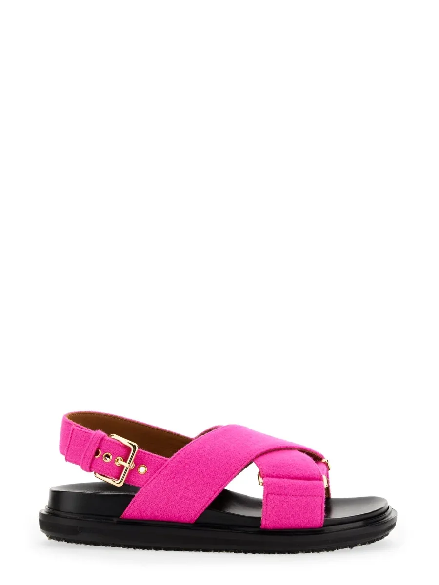 Criss Cross Leather Sandal by Marni