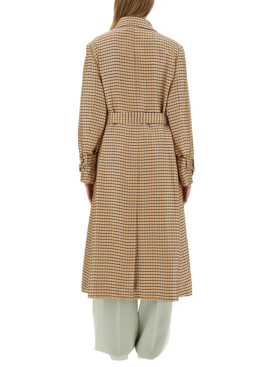 Belted Multicolor Viscose Trench Coat by Lanvin