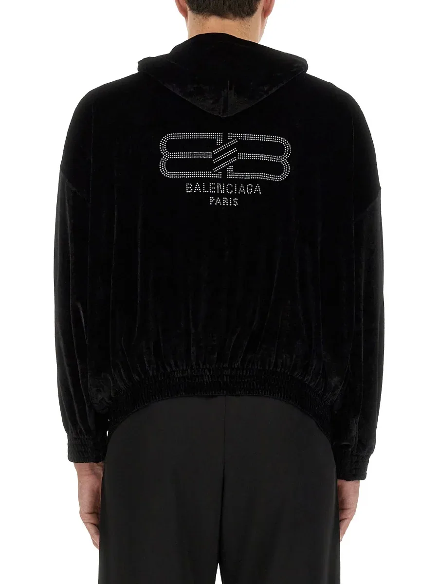 Velvet Viscose Sweatshirt by Balenciaga