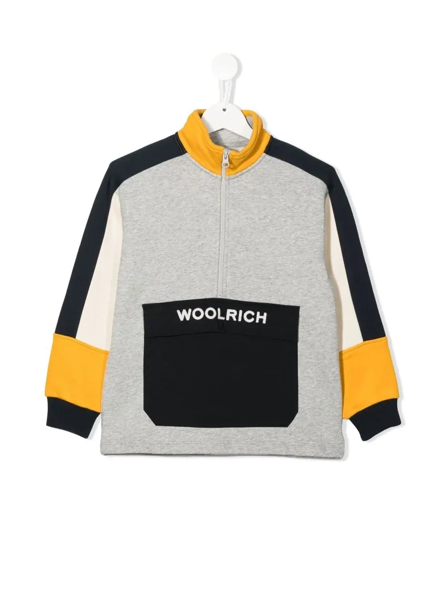 Colourblock Cotton Blend Anorak Jacket by Woolrich