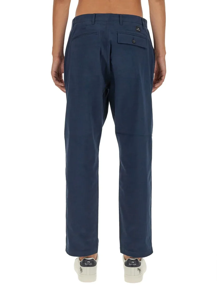 Loose Fit Cotton Trousers by PS Paul Smith