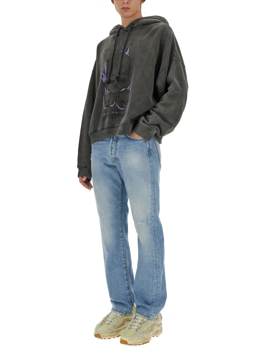 Skull-Print Cotton Sweatshirt by Acne Studios