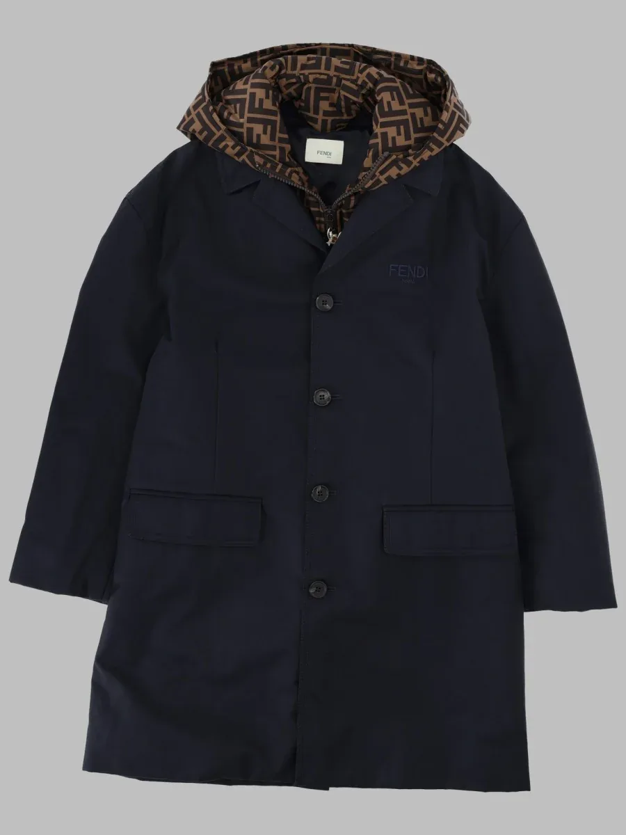 Double-Front Cotton-Polyamide Trench Coat by Fendi