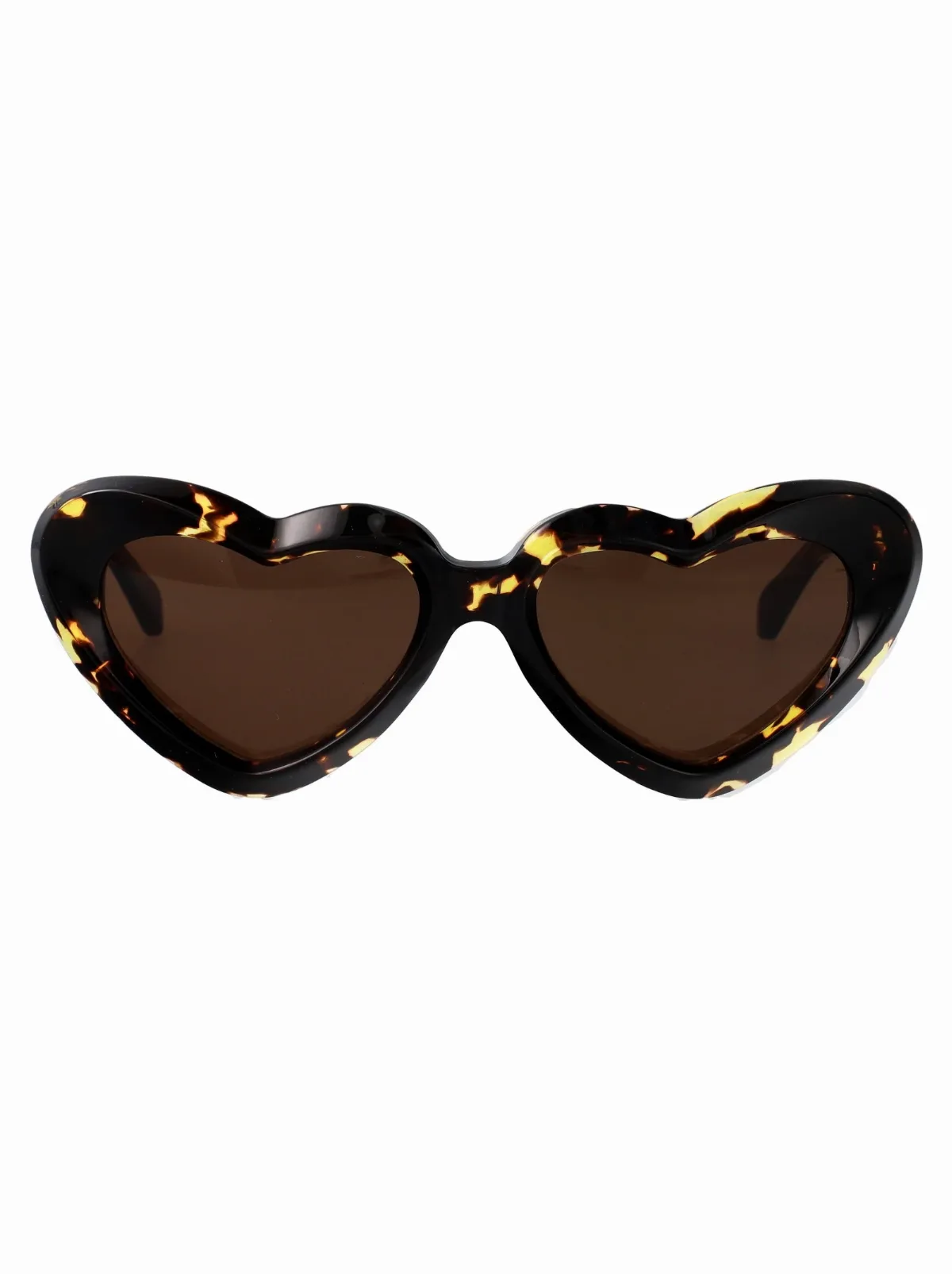BV1432S Heart-Shaped Havana Acetate Sunglasses by Bottega Veneta