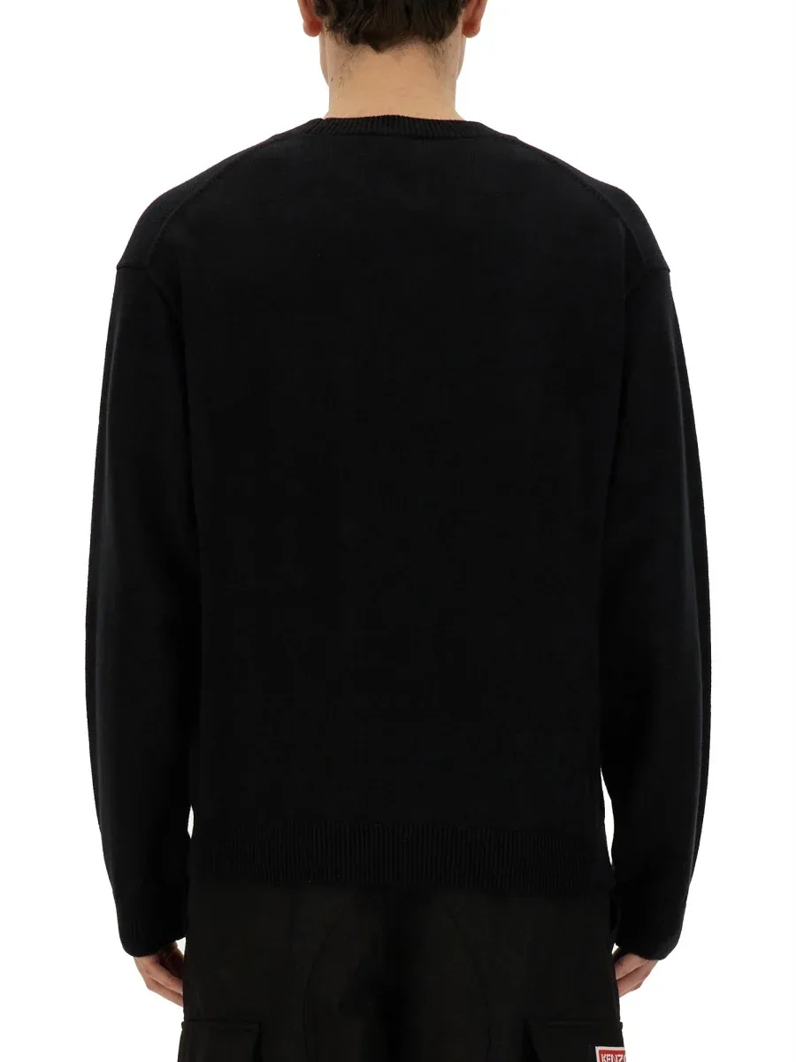 Logo Jersey Wool Sweater by Kenzo