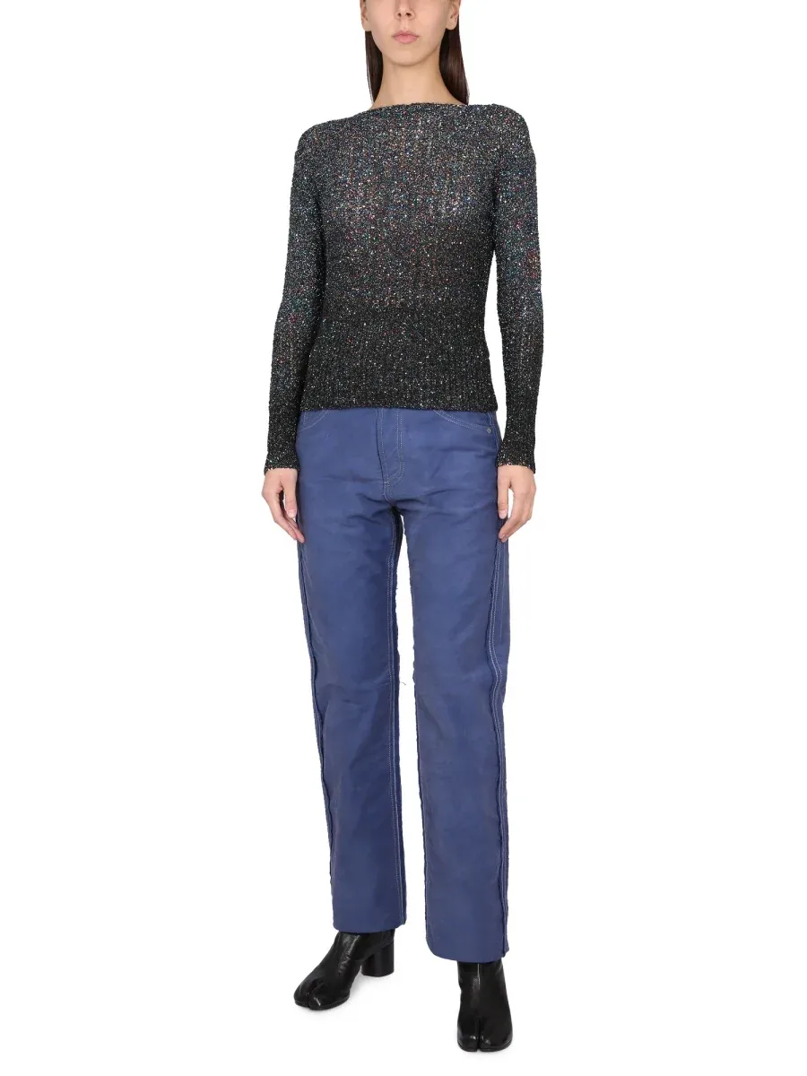 Distressed Cotton Jeans by Maison Margiela