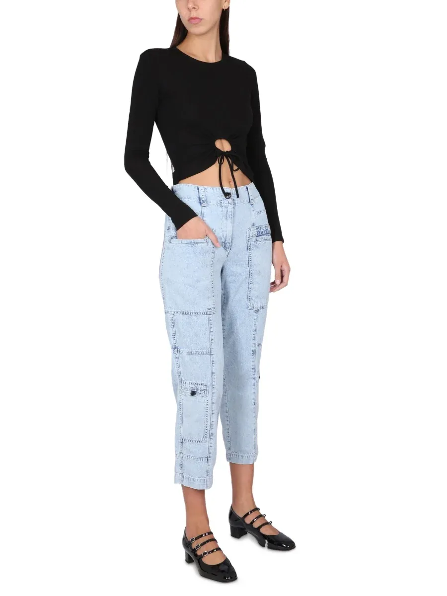 Button and Zipper Denim Jeans by Proenza Schouler White Label