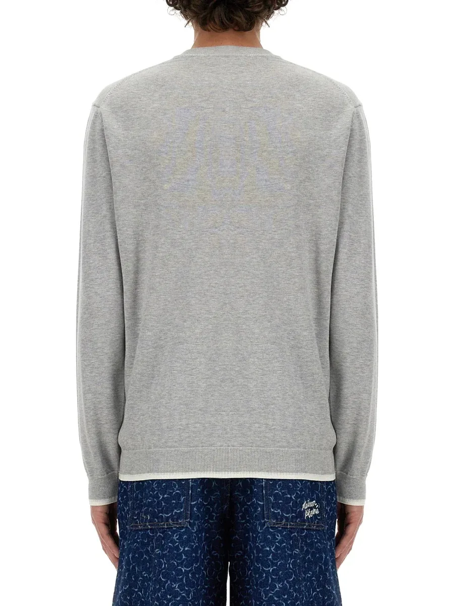 Fox Head Cotton Jersey Sweater by Maison Kitsuné