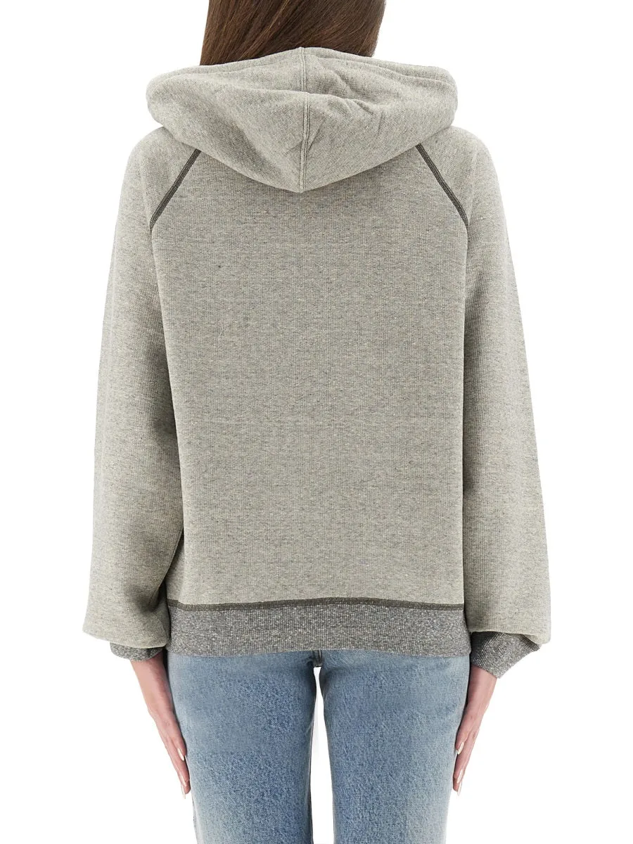 Oversized Logo Cotton-Blend Sweatshirt by Chloé