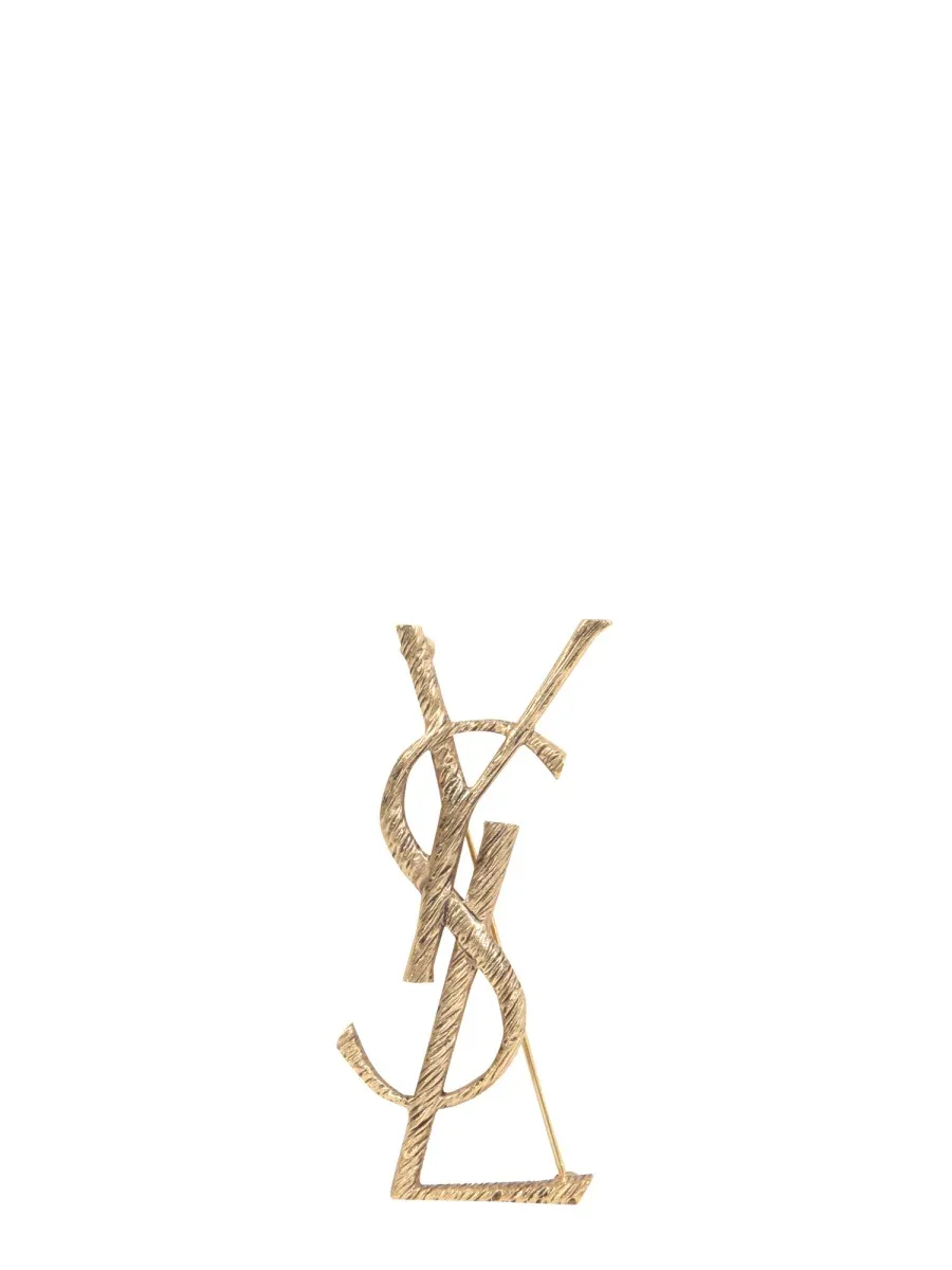 Monogram Gold Brooch