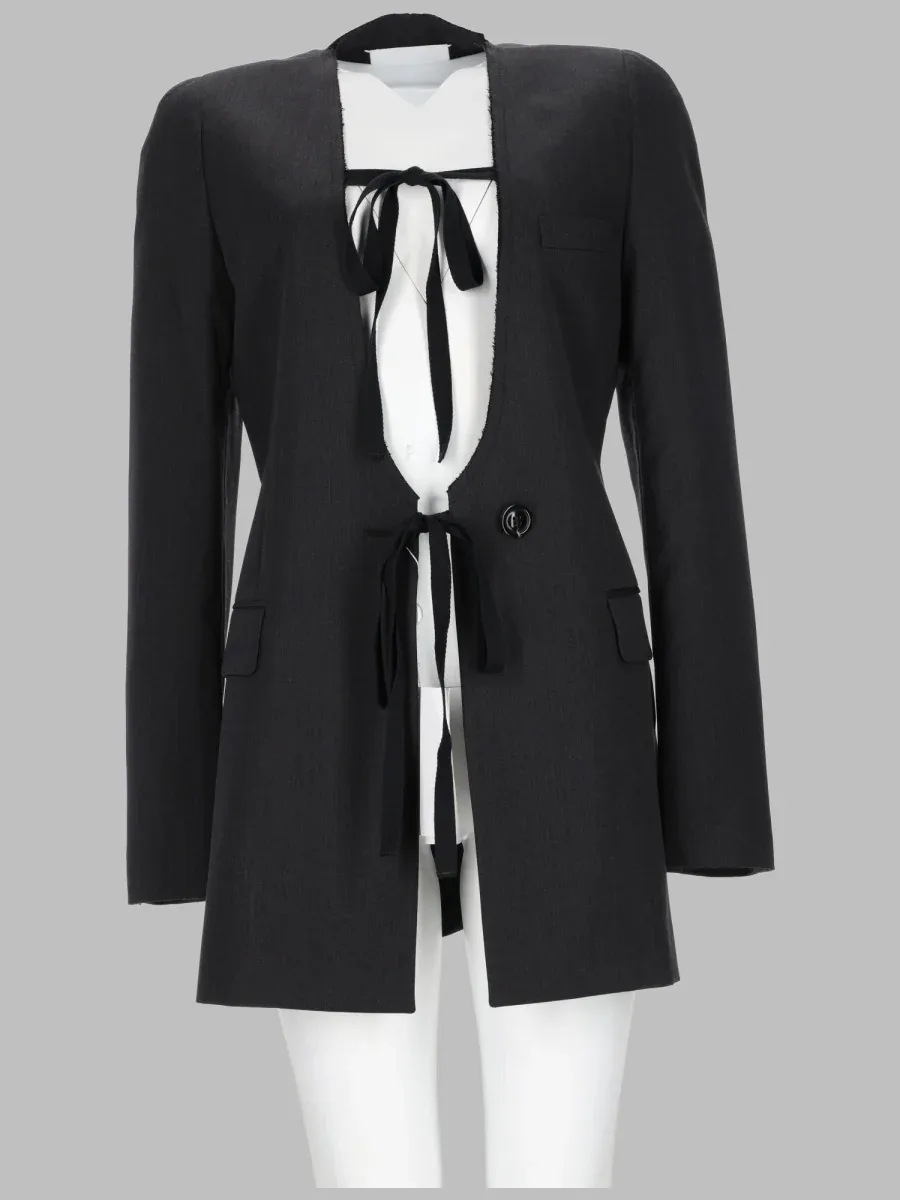 Pinstripe Virgin Wool Jacket by Maison Margiela