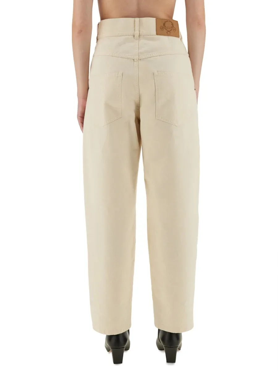 Straight Fit Cotton Jeans by Moschino