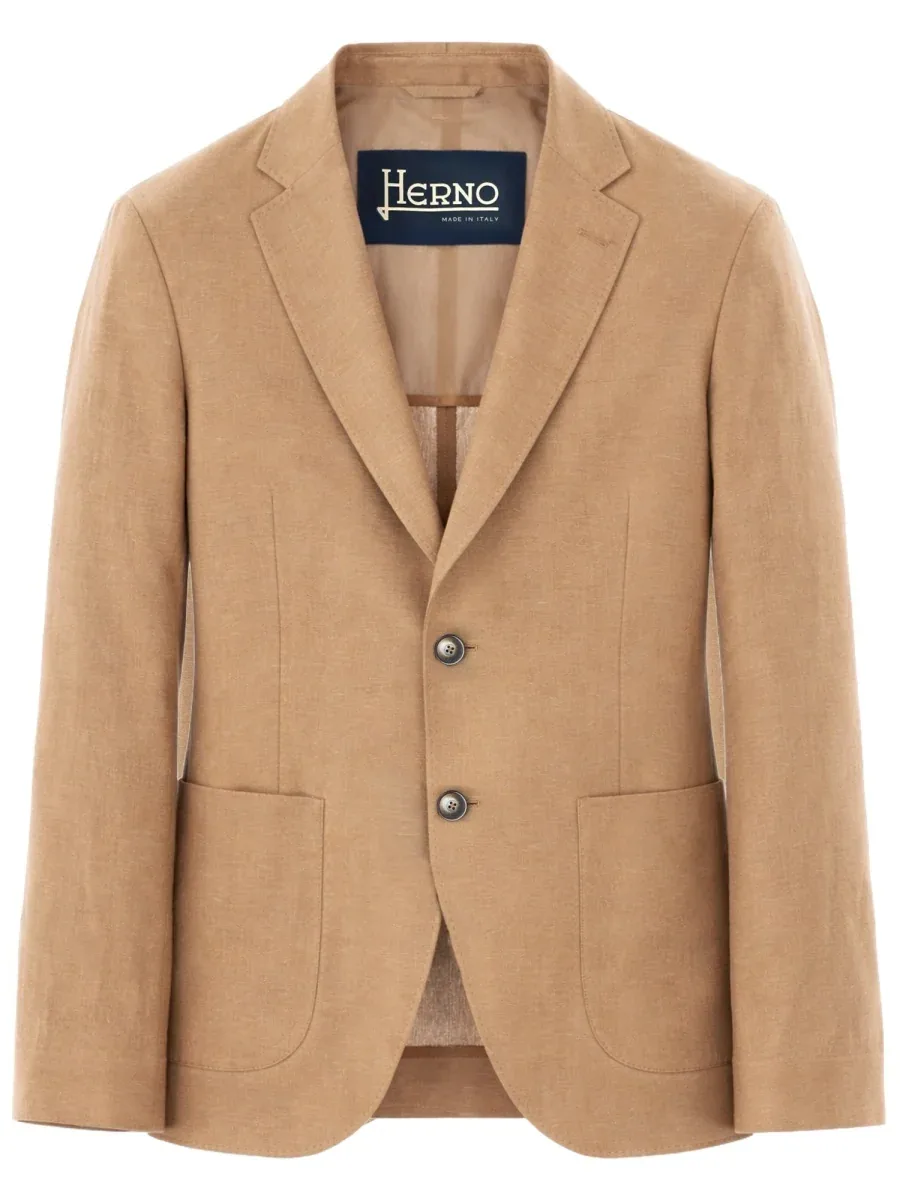 Linen-Cotton Blend Jacket by Herno