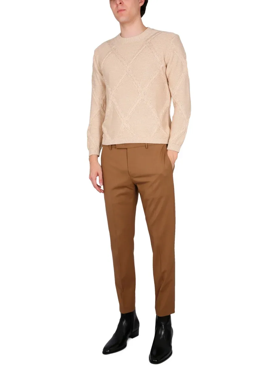 Cable Stitch Crew Neck Sweater by Ballantyne