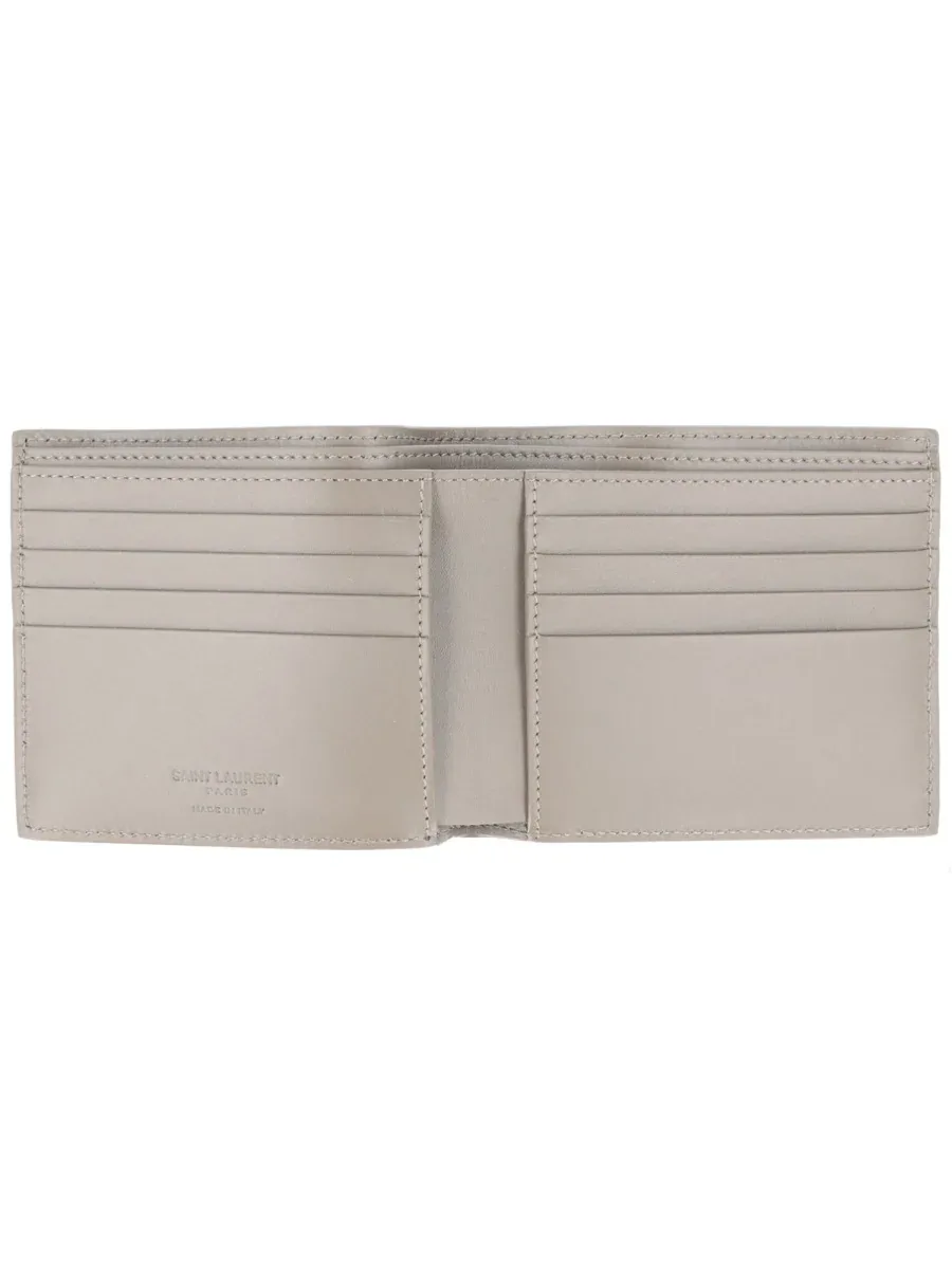Calf Leather Bifold Wallet by Saint Laurent