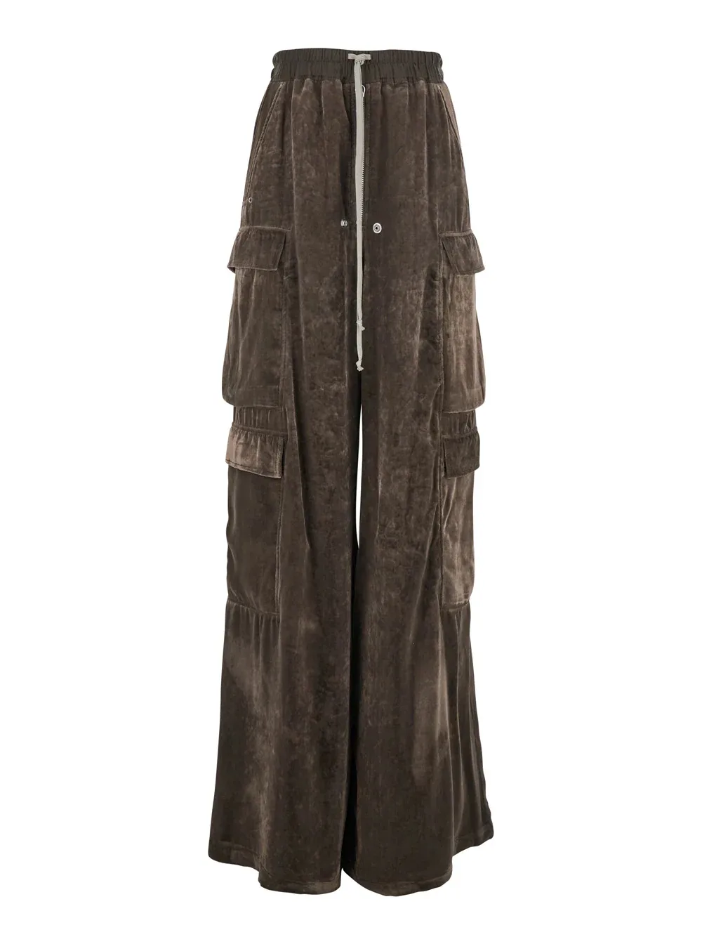 Velvet Drawstring Cargo Pants by Rick Owens