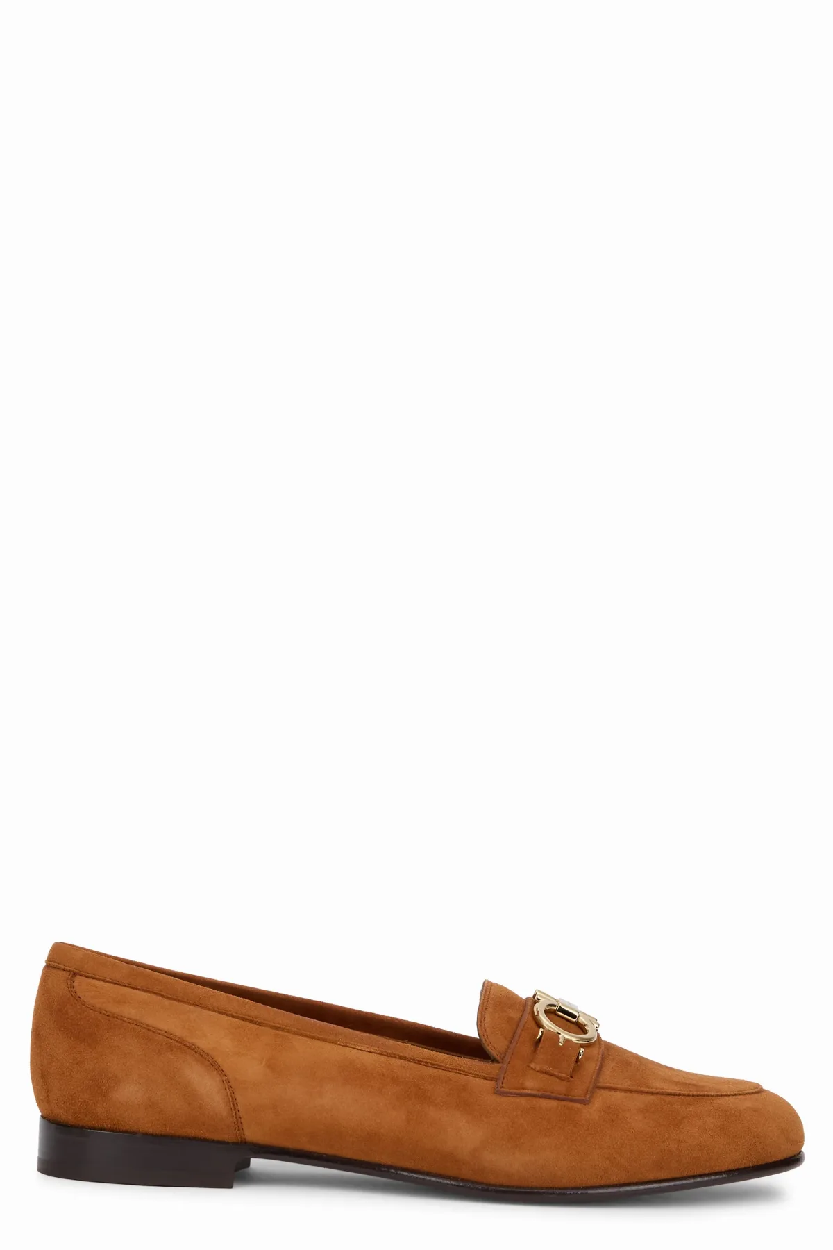 Gancini Suede Loafer by Ferragamo