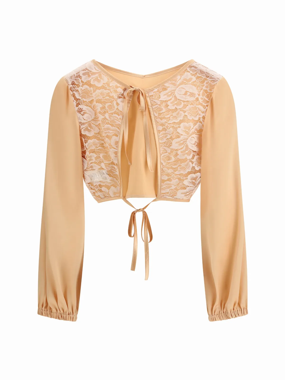Lace-Back Silk Blouse by Kristina Ti
