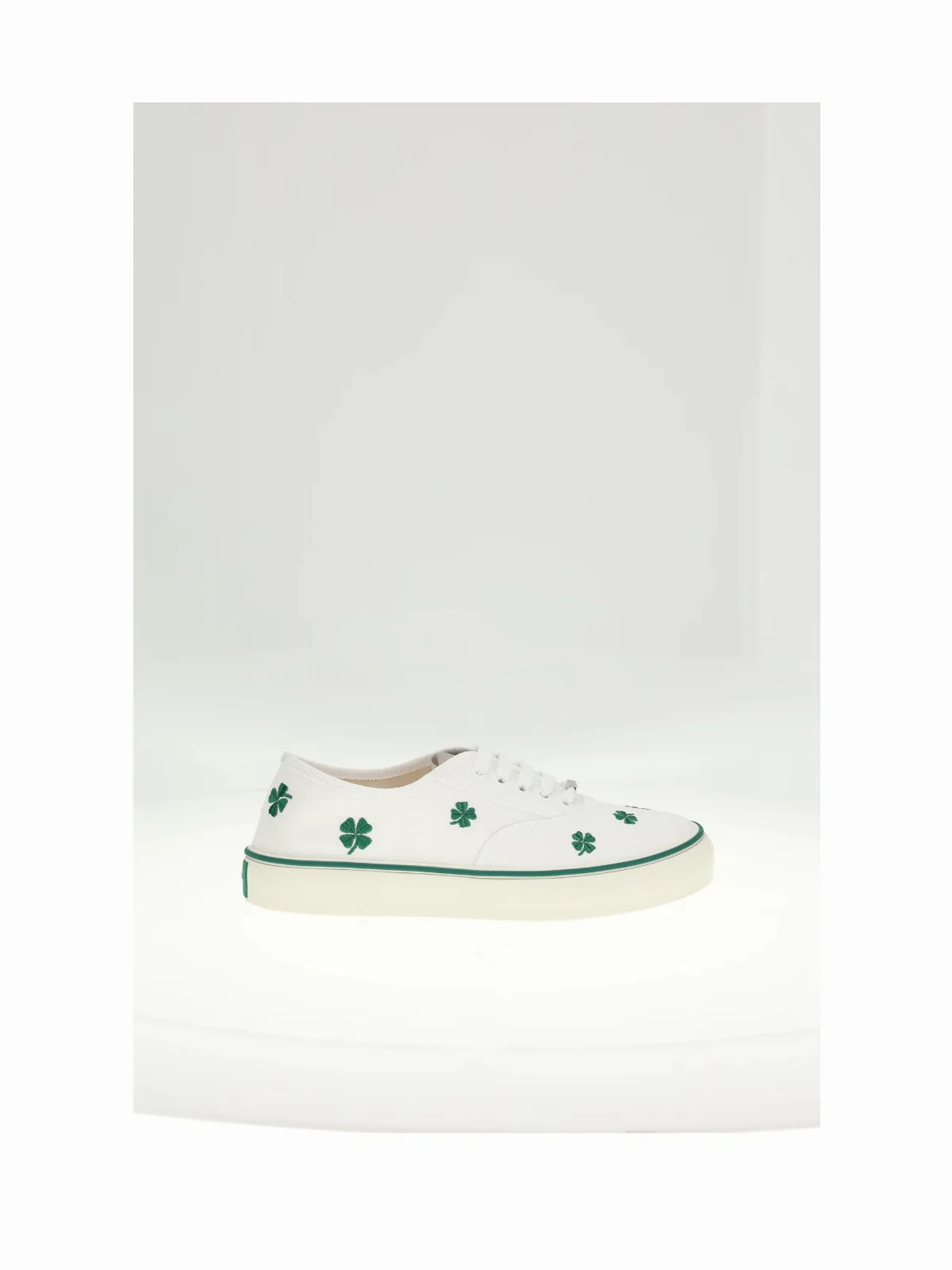 Four-Leaf Clover-Embroidered Cotton Sneakers by Dior