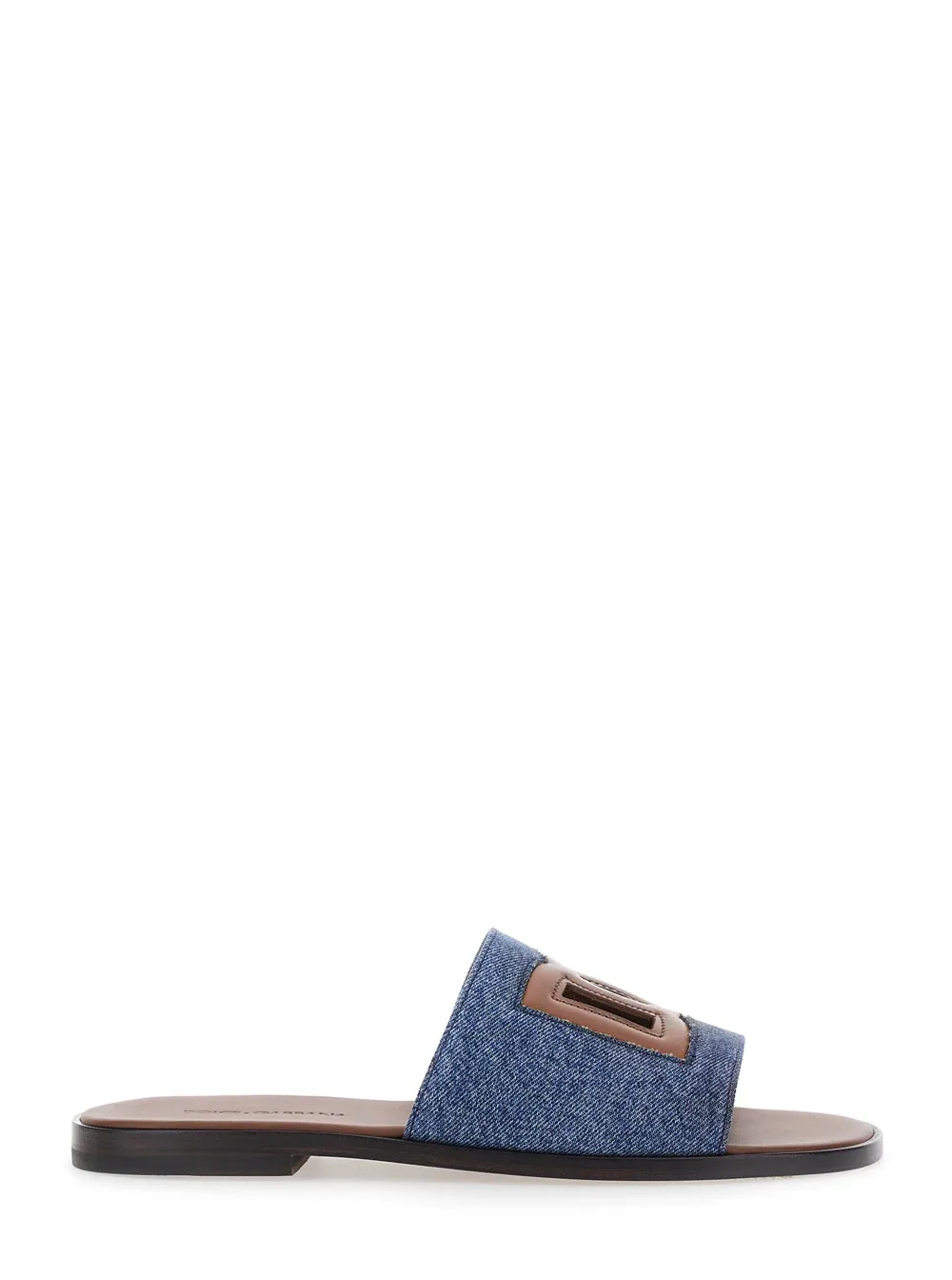 Lamb Leather & Denim Sandals by Dolce & Gabbana