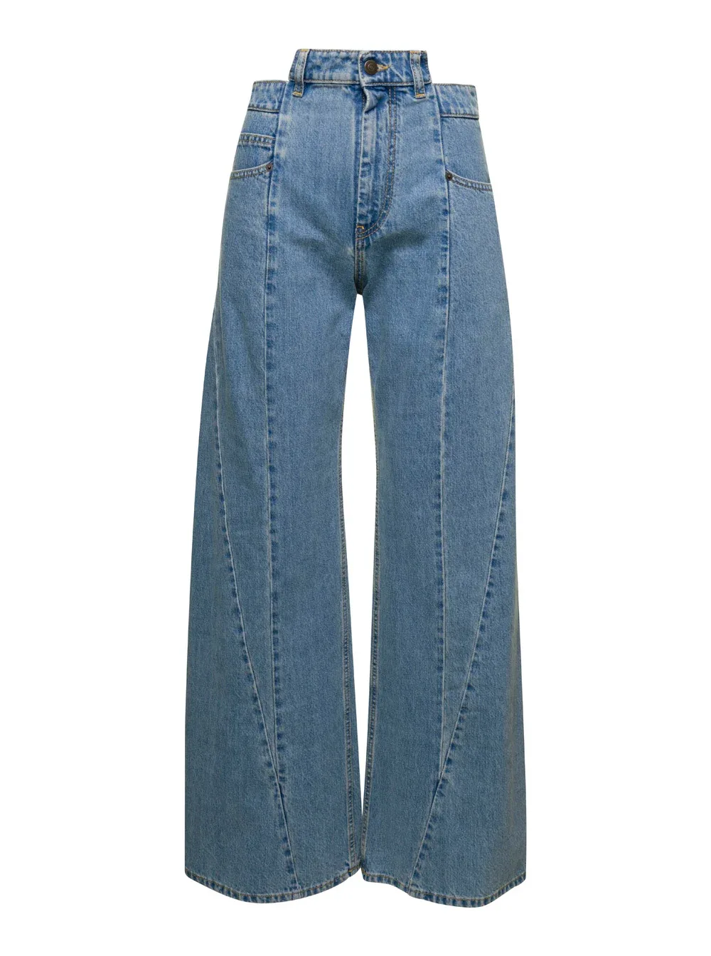 Asymmetric Cut-Panel Denim Jeans by Maison Margiela