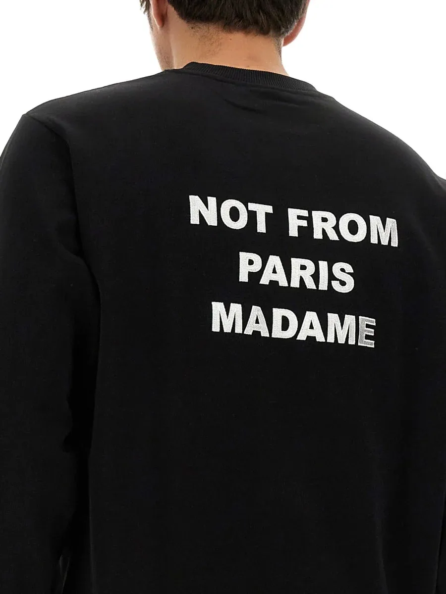Slogan Cotton Sweatshirt by DrôLe De Monsieur