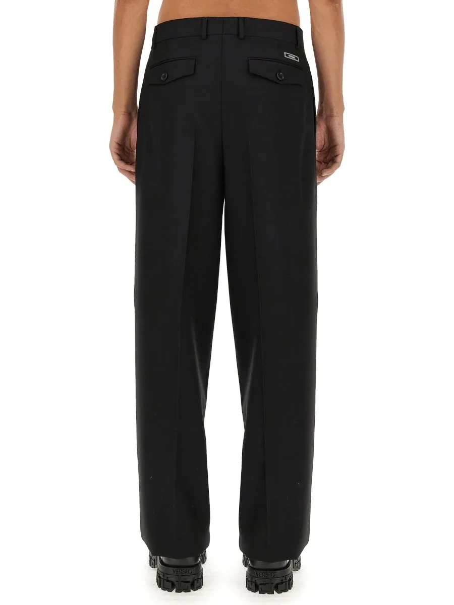 Virgin Wool Trousers by Versace