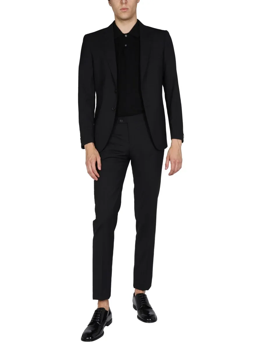 Peaked Lapel Wool Pant Suit