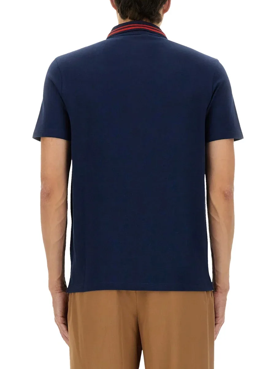 VG Embroidered Cotton Polo Shirt by Valentino