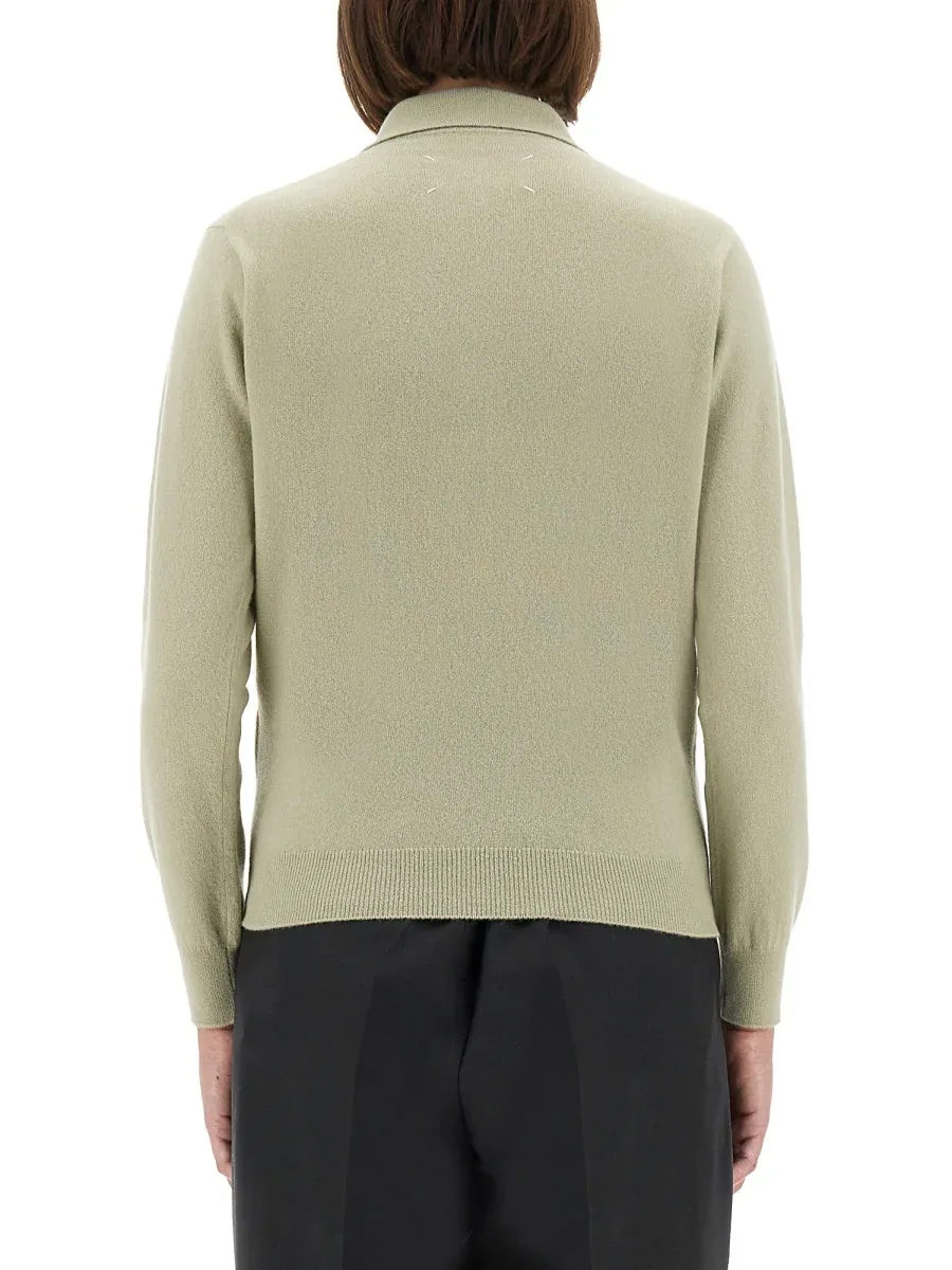 Virgin Wool Polo Shirt by Maison Margiela