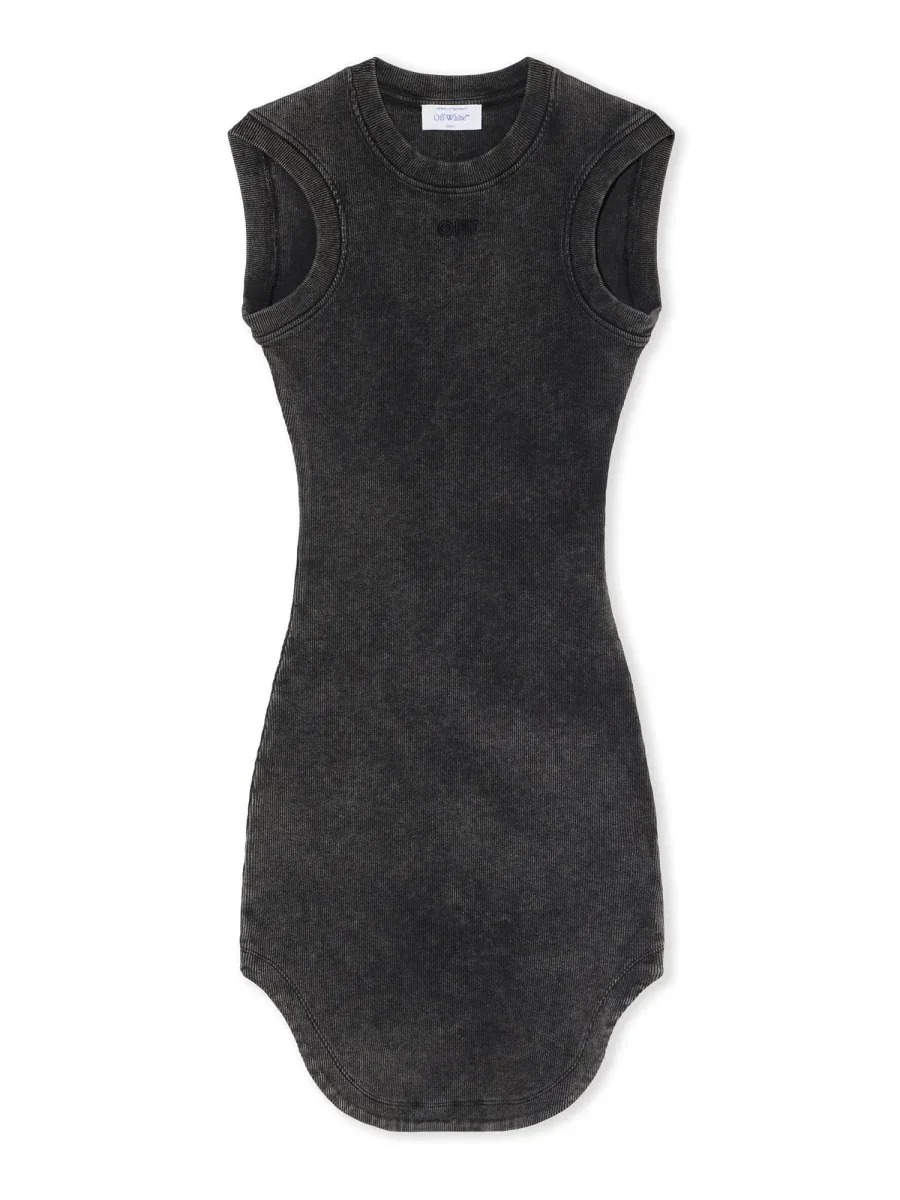 Off Stamp Cotton Mini Dress by Off-White