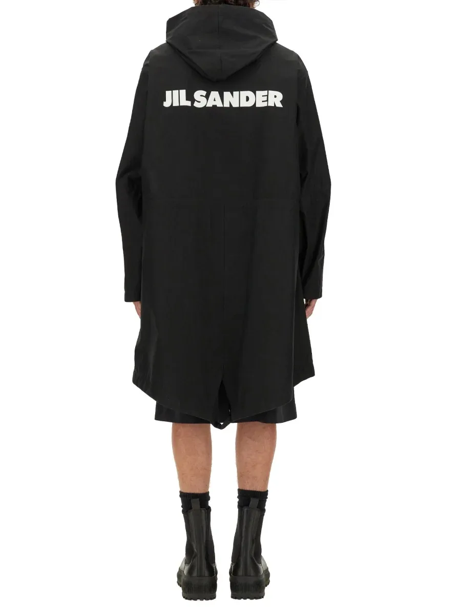 Logo-Embroidered Cotton Parka by Jil Sander